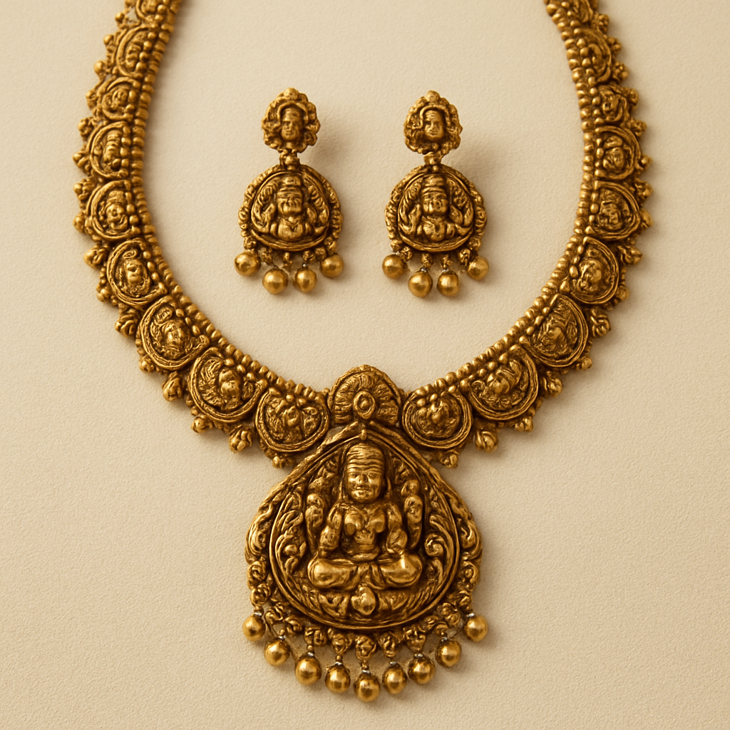 Temple gold jewellery
